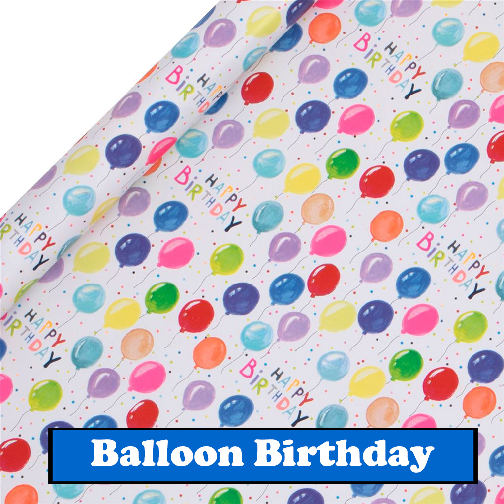 happt birthday paper with balloons
